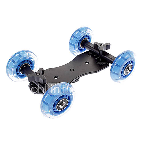 Floor Table Video Slider Track Dolly Car for DSLR Cameras   Black Blue