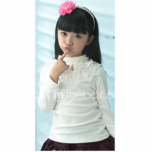 Girls Bowknot Pattern Long Sleeve Warm Tees