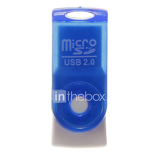 Mini USB 2.0 Memory Card Reader (Black/Light Blue/Blue/Orange/Pink)
