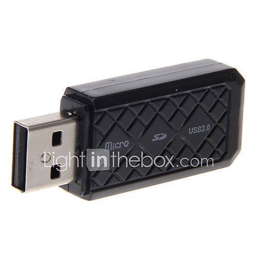 Mini USB 2.0 Memory Card Reader (Black)