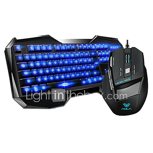 Wired USB Optical Key Board Mouse Suit with Mousepad