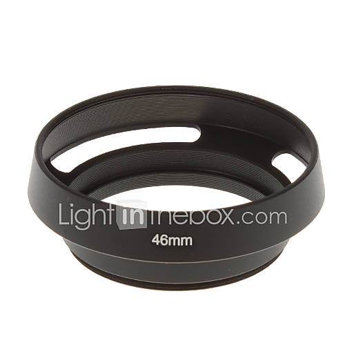 46mm Hollow out Lens Hood for Camera (Black)