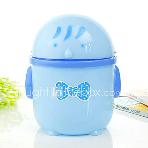 Creative Cartoon Duck Plastic Lidded Desktop Trash Bin   4 Colors Avaliable