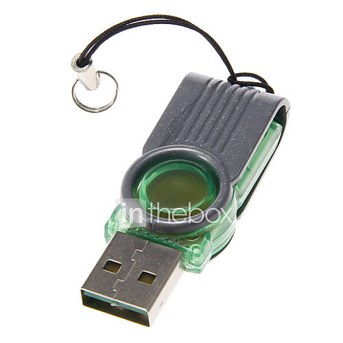 Mini USB Memory Card Reader (GreenGray)