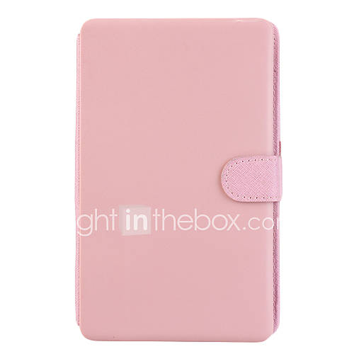 Textured Faux Leather Protective Case with USB 2.0 Keyboard for 7 Tablet PCs (Pink)