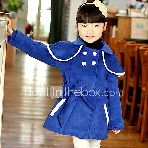 Girls Round Collar Coat