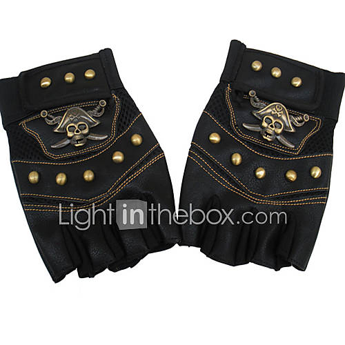 Black Outdoor Breathable Slip Wear Short Finger Gloves