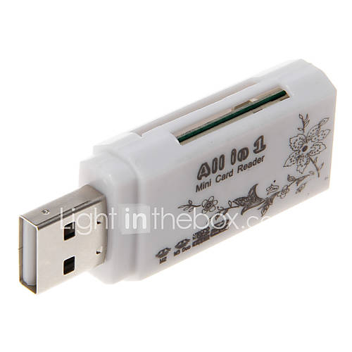 4 in 1 USB 2.0 Multi Card Reader (WhiteRed)