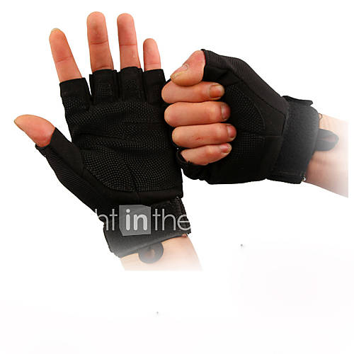 2 Color Mens Slip proof Outdoor Sports Half Finger Gloves