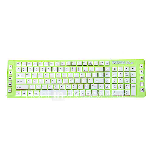 JEWAY JK 8226 Wired USB Chocolate Fashion Super slim Multimedia Keyboard Green