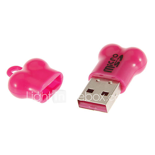 USB 2.0 Memory Card Reader (Rose/Blue/Green)