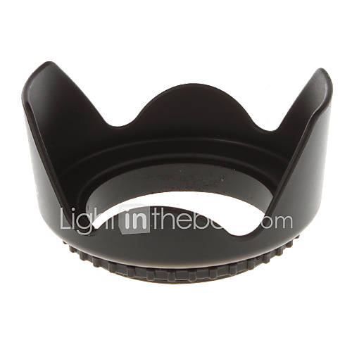 52mm Universal Lens Hood for Camera (Black)