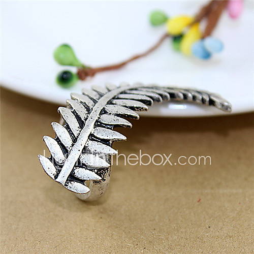 Kayshine Ancient Silver Vintage Style Leaf Shape Alloy Ring