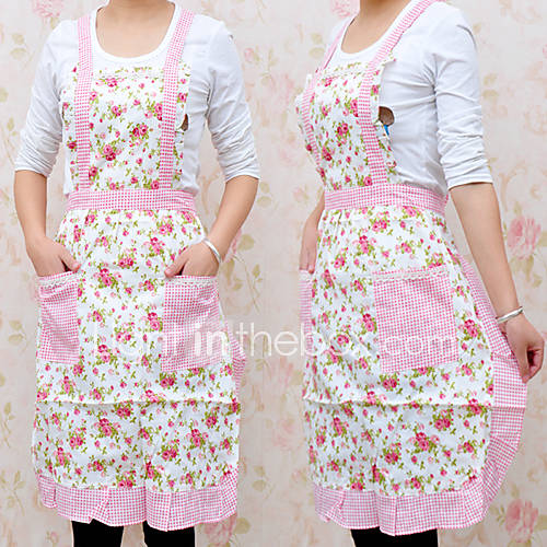 Pink Princess Style Apron, Poly and Cotton W70cm x L90cm