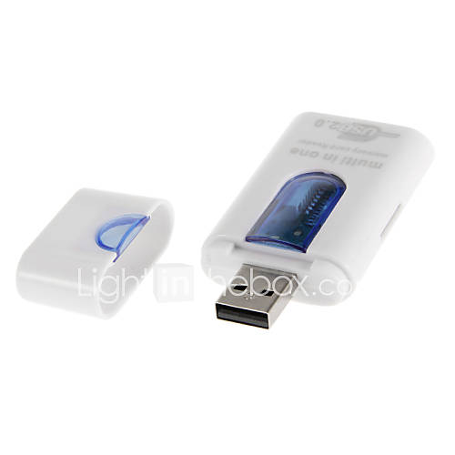 4 in 1 USB 2.0 Memory Card Reader (Black/White)