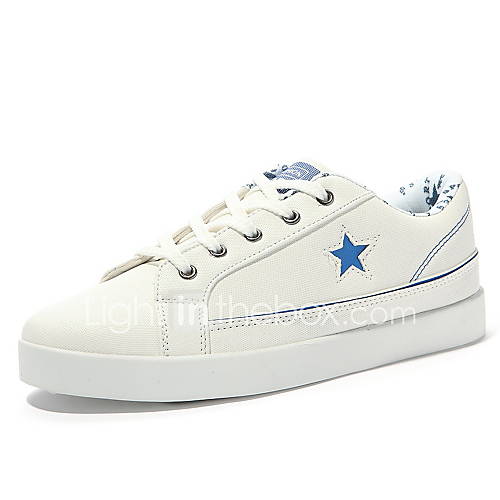 Mens Canvas Flat Heel Comfort Fashion Sneakers Shoes With Lace up(More Colors)