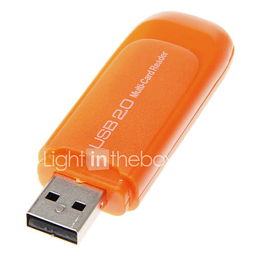 4 in 1 USB 2.0 Multi Card Reader (Orange)