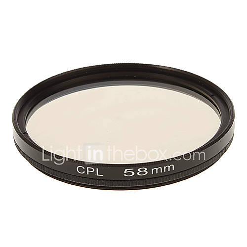 58mm Circular Polarizing CPL Camera Lens Filter