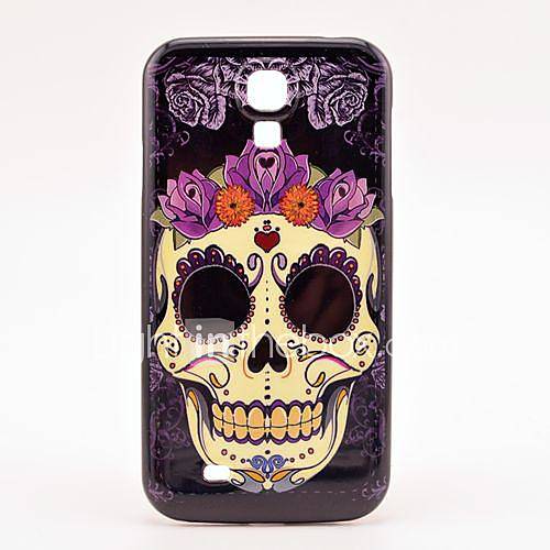 Flower Skull Pattern Plastic Protective Back Cover for Samsung Galaxy S4 I9500