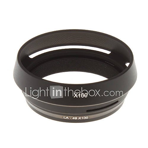 LA 49X100 Hollow out Lens Hood for Camera (Black)