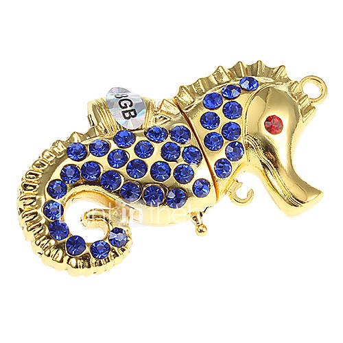 8G Metal SeaHorse Shaped USB Flash Drive