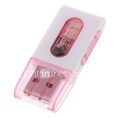 Mini USB 2.0 Memory Card Reader (Assorted Colors)