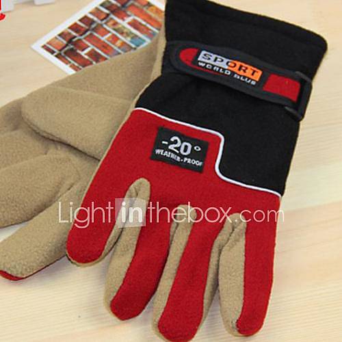 Outdoors Mens/Womens 100% Superfine Fleece Colorful Thick Gloves