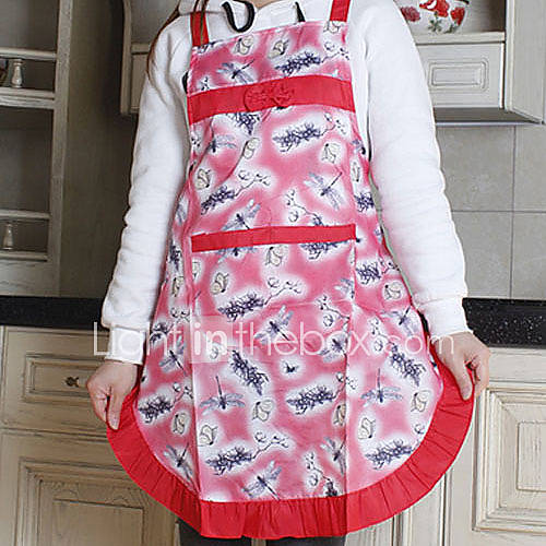 Dragonfly Pattern Apron, Polyester W58cm x L70cm