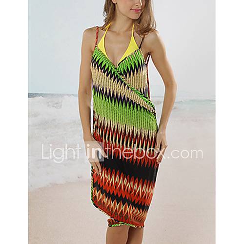 Sexy Bohemia Wrap Chest Beach Apron Swim Dress