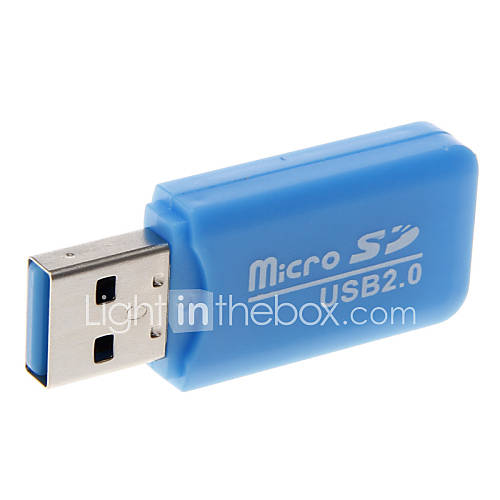 Mini USB 2.0 Memory Card Reader (Assorted Colors)