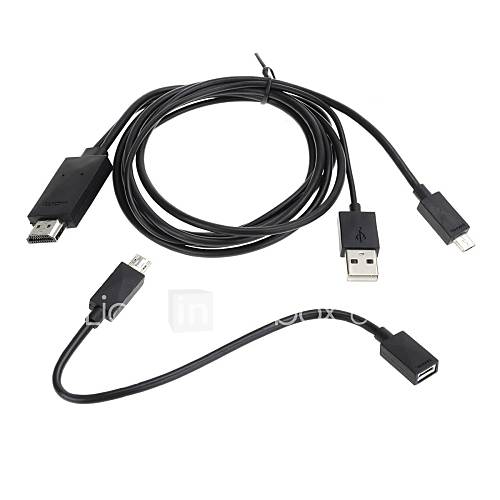 1080P Micro USB MHL to HDMI Adapter Cable Galaxy S1 S2 S3 S4 NOTE NOTEII