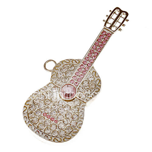 4G Crystal Guitar Shaped USB Flash Drive