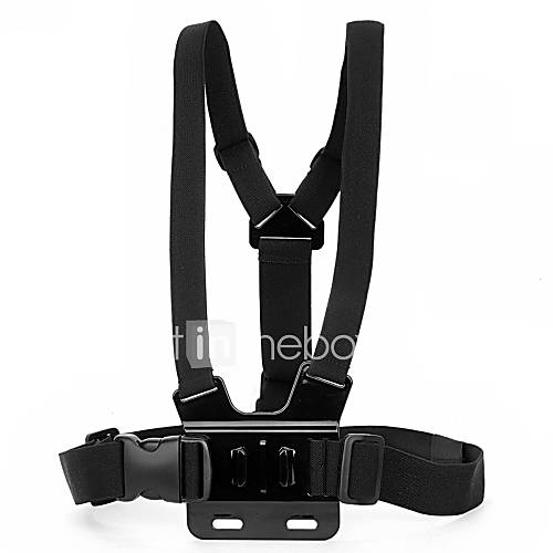 Black Elastic Chest Belt for GoPro Hero With Flashlight