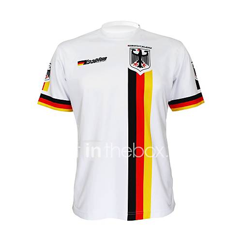 KOOPLUS   German National Team PolyesterLycra White Short Sleeve Cycling T Shirt