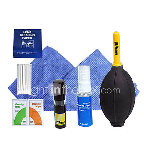 7 in 1 Lens Cleaning Kit for Canon/Nikon/Pentax/Sony Air Brower Soft Cloth Clean (Random Color)