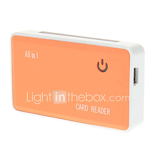 All in one USB 2.0 Memory Card Reader and Writer (Orange)