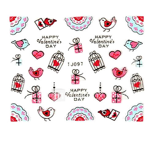 1PCS 3D Mixed Pattern Cartoon Nail Art Stickers JY Sery No.97 102 (Assorted Colors)