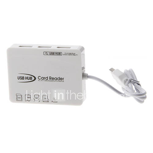 HY 617 Hub 2.0 Memory Card Reader (White)