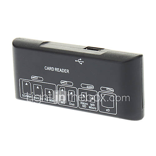 7 in one Mini USB 2.0 Memory Card Reader (Black)