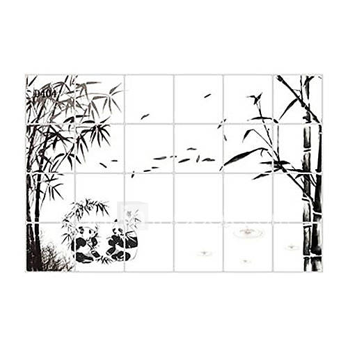 Bamboo Pattern Oil Proof Sticker, Aluminium Foil 60cm x 90cm