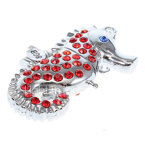 8G Metal SeaHorse Shaped USB Flash Drive