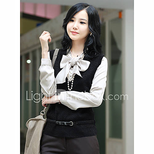 Womens Pure Color Satin Shirt