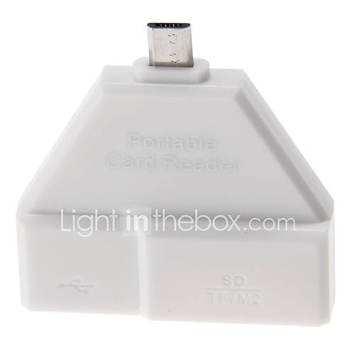 Micro SUB Card Reader for Smartphone and Tablet (White)