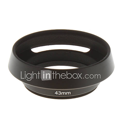 43mm Hollow out Lens Hood for Camera (Black)