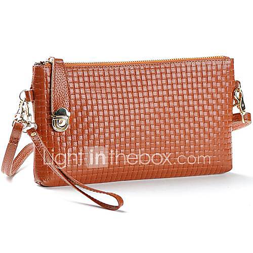 Women New Fashion Casual High Quality Genuine Leather Braided Pattern Handbag Crossbody Bag Shoulder Bag