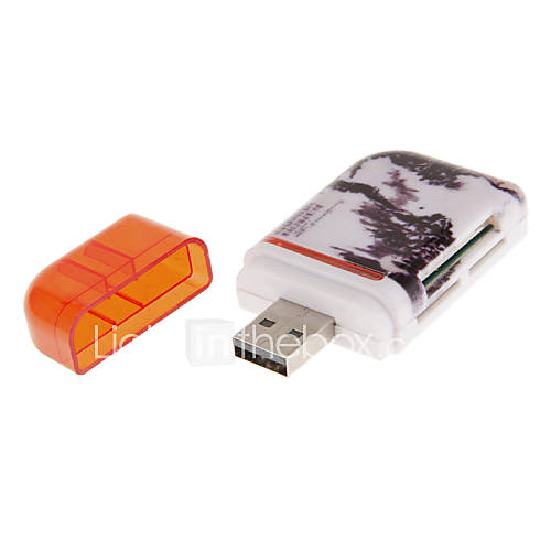 4 in 1 USB 2.0 Memory Card Reader (Blue/Red)