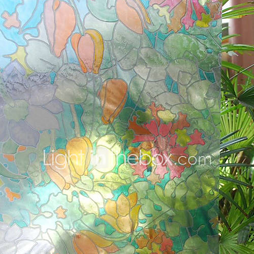 Colorful Fancy Euro Blossoms Window Film