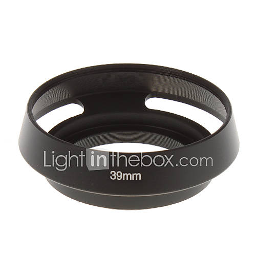 39mm Hollow out Lens Hood for Camera (Black)