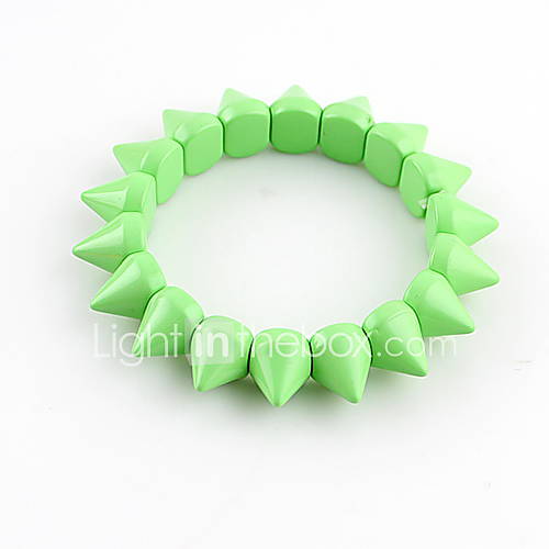 Kayshine Womens Green Punk Delicate Rivet Stretch Bracelet