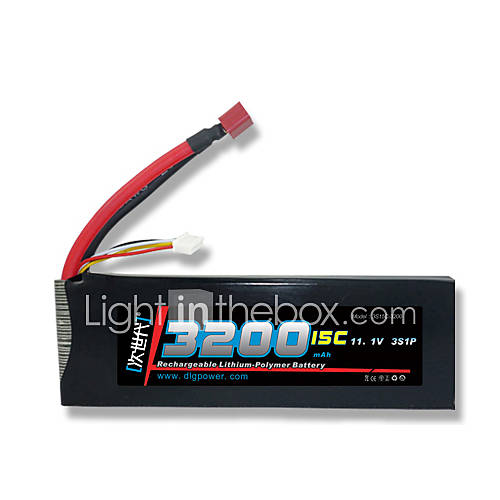 DLG 11.1V 3S 3200mAh 15C Li Po Battery(T Plug)